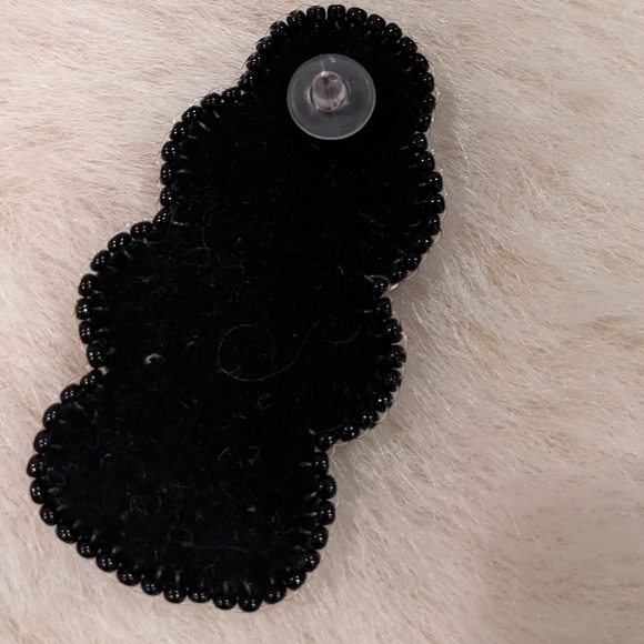 Black Crystal Rhinestone Statement Earrings- Prom, Wedding Guest, Homecoming - Picture 3 of 4